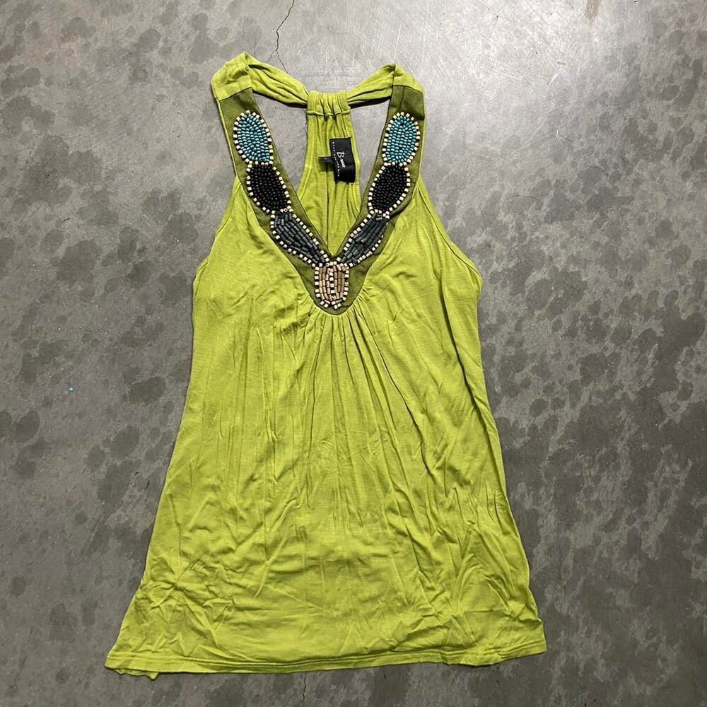 Green and silver beaded